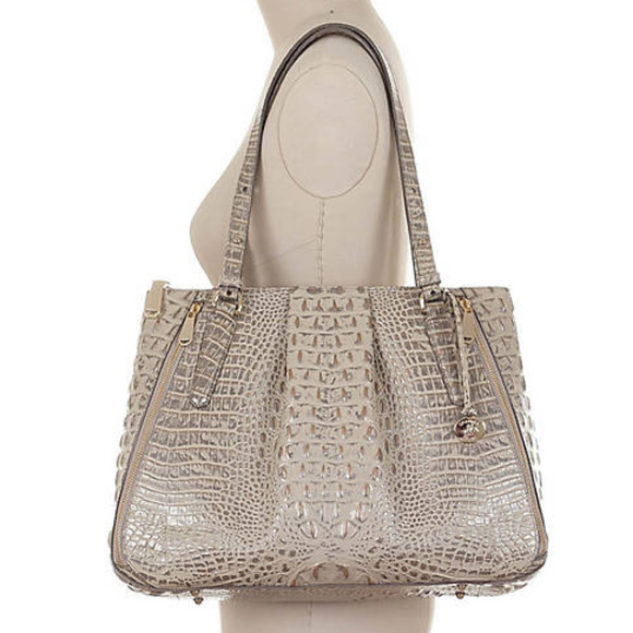 Brahmin Adina Tote Silver Birch+ Suri Wallet NWT - Picture 2 of 8